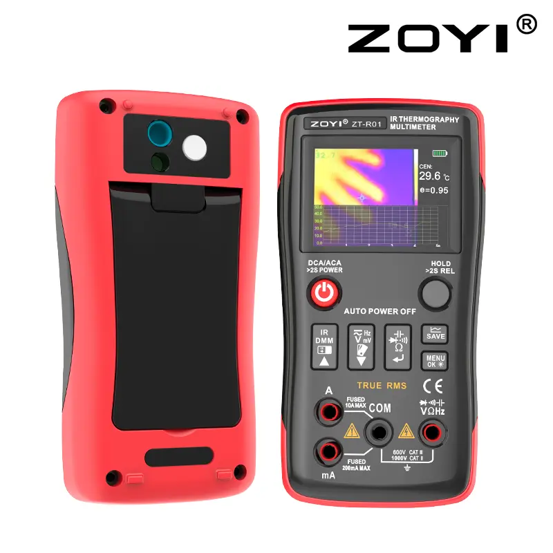 ZT-R01 2-in-1 Thermal Imaging Multimeter, 32x32 Infrared Thermal Camera,True RMS Digital Multimeter, Portable Temperature Tester for Circuit Short Circuit, HVAC, Automotive & Electrical Repair