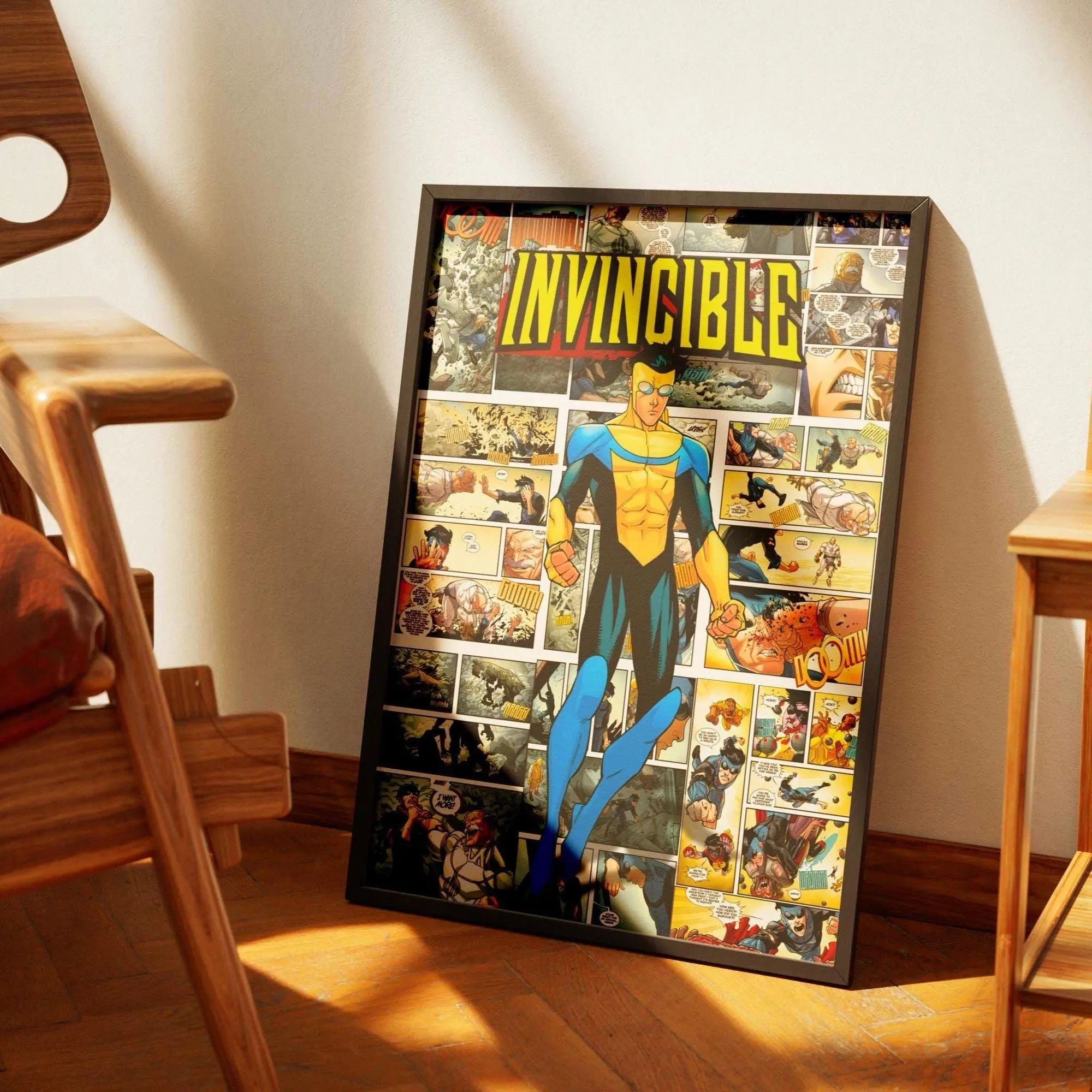 (No Frame) Invincible Poster, Superhero Wall Art, Comic Book Decor, Omni-Man Artwork, Anime Hero Print, Sci-Fi Home Decor, Nerdy Gift, Decor, poster, Wall art (No Frame)