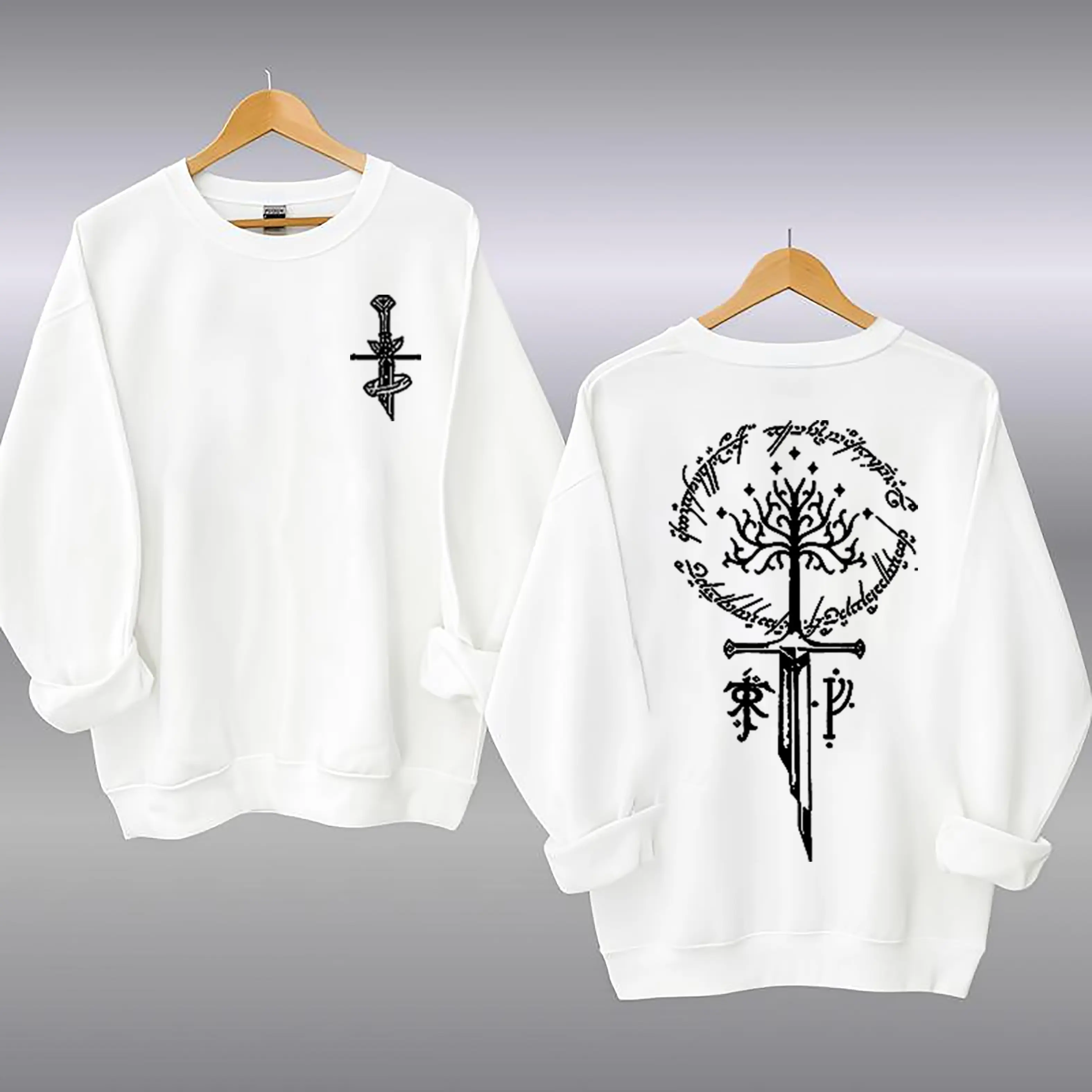 hoodless sweatshirt-white