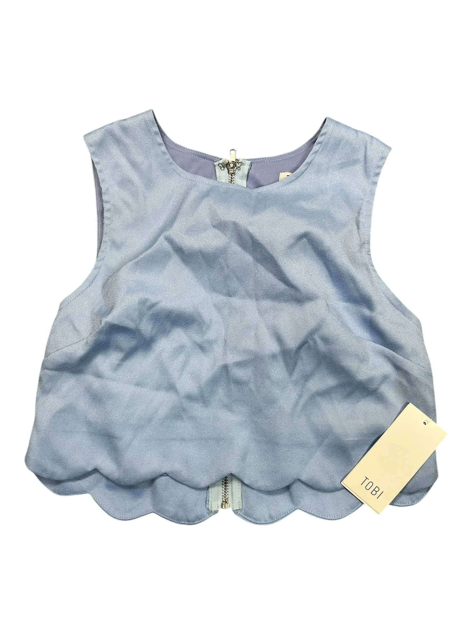 Top Ss Basic By Tobi In Blue, Size:M