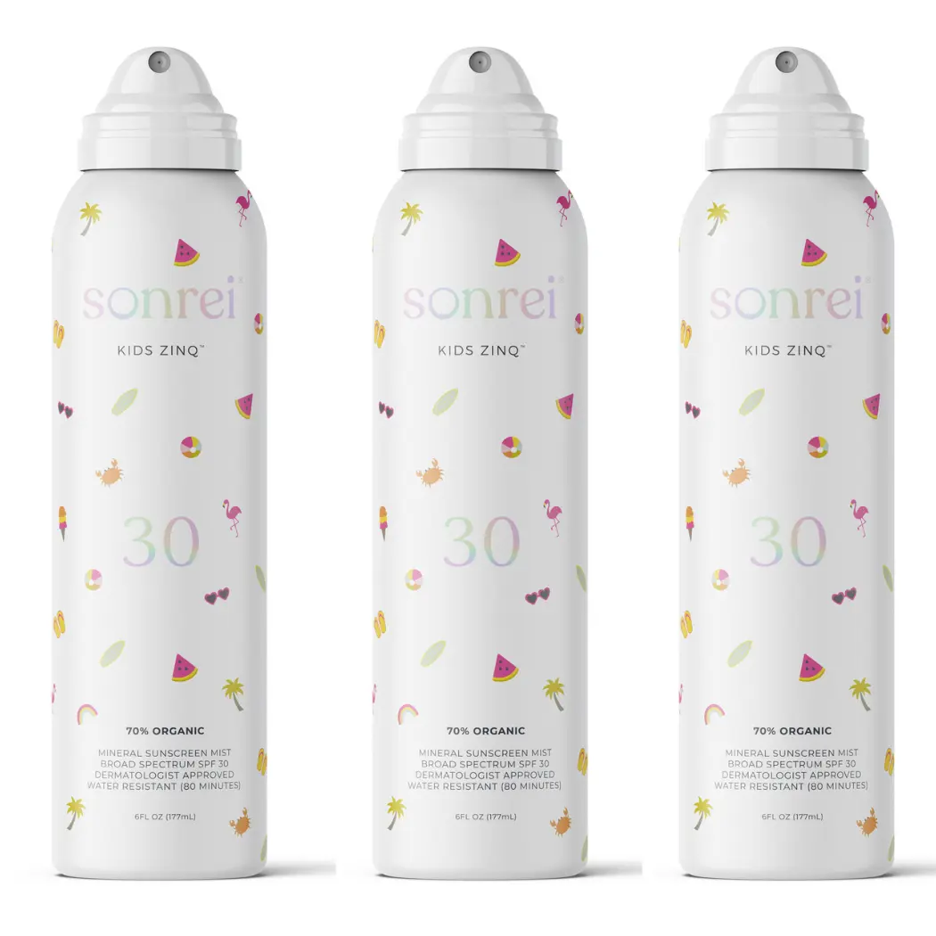 Kids Zinq Organic SPF 30 Mineral Mist Sunscreen 3-Pack Bundle