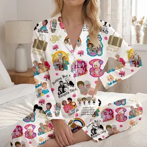 Golden Girl Satin Pajama Set for Fan, Stay Golden Women Loungewear, Movie Lover Gifts