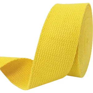 1.5 inch 15ft Cotton Webbing Braid Handles Bag Strap High Density Plain Weave for Tote Bag Pet Collars DIY Projects Crafts Outdoor Accessories (Gold 512)