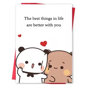 1PC Funny Valentine's Day Card for Him Her, Romantic Valentines Day Card Gifts for Husband Wife Boyfriend Girlfriend