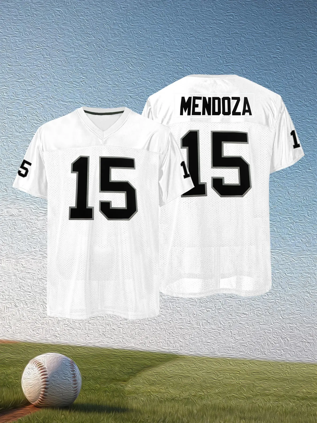 Unisex Las Vegas Style #15 Embroidered American Football Jersey Breathable Mesh Streetwear Shirt