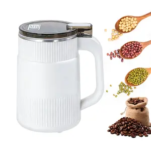Electric coffee grinder & spice grinder, using stainless steel blades for rapid grinding, capacity 500 milliliters, 200 watts, | Suitable for coffee beans, nuts, seeds | Dry food grinder | Multi-purpose small kitchen grinder with handle