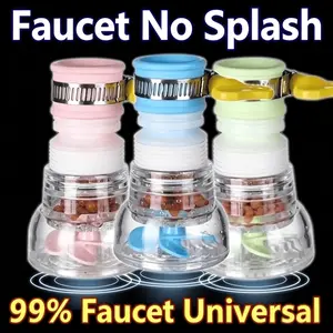 3 Pack! Stop Splashing Water Everywhere! 360° Rotatable Faucet Extender with Filter