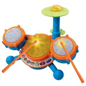VTech KidiBeats Drum Set Toy Musical Instruments with Accessories Included for Kids