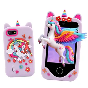 Kids Educational Phone Toy Smart Learning Toy Phone Childrens Camera Toy 28-Inch Touch Screen HD Dual Camera Phone MP3 Player Mini Kids Phone Perfect Gift for Toddlers Ages 3-12 for Christmas and Birthday Childrens Learning Toy Includes 32GB Card