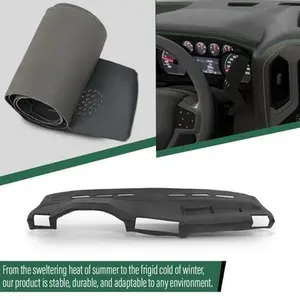 Fit For 84-90 BMW E30 3 Series Soft TPE Dashboard Dash Cover Cap Overlay Black