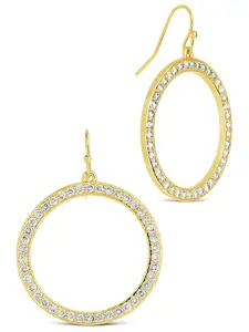 Della CZ Circle Dangle Earrings