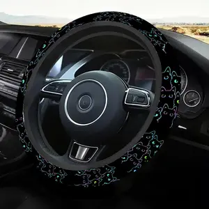 1pc 1.6 x 15 inch cat Pattern car steering wheel cover, non-slip and comfortable, car interior accessory, Car accessories, no inner ring, easy to install and remove, suitable for all car models, a gift for car enthusiasts, Automotive, 1227CYJ