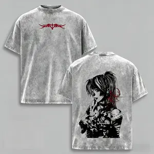 Misa Amane GraphicDeath Note  T-Shirt, Vintage Washed Distressed Oversized Anime Tee, Retro Goth Aesthetic Streetwear Top for Men Women, Anime Lover & Death Note Fan Gift Shirt