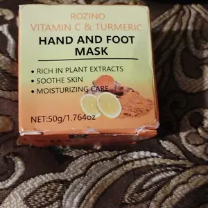 Vitamin C & Turmeric Peel-off Mask, 1 Box Deep Moisturizing Hand & Foot Mask, Brightening & Hydrating Hand & Foot Care Mask for Women & Men, Foot Exfoliating Mask