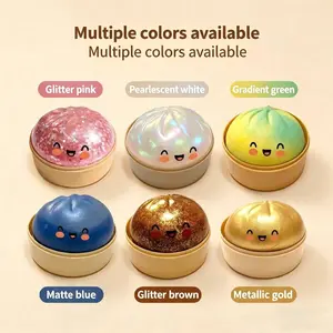 Cute Steamed Bun Mother's Day Healing Toy Gift Stress-Relieving Toy Set Creative Cartoon Steamed Buns Soft and Adorable Char Siu Bao Squeezable Fun Toy