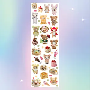 Kawaii Plushie Sticker Sheet - Decorative Stickers for Home Decor and Ornaments