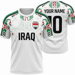 Iraq Soccer Jersey Personalized Name Number Football Fan Shirt Gift Idea 57W