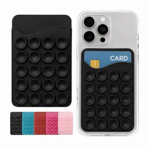 GripiWally - Double-Sided Suction Cup Phone Mount & Wallet | 2-in-1 Phone Grip & Card Holder | Sticky Grip Phone Wallet | Cellphone Accessories