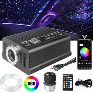 1000PCS Fiber Optic Car Home Headliner Star Light Kit, Roof Starlight Ceiling Lights, Color-Changing, App+24 Key Remote Control, Static 16Color And Rgb Light Change, Fade, Jump, Spark, Mode Speed Sensitivity Adjustment, Interior Led Vehicle