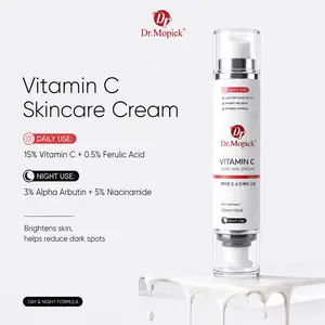 Dr.Mopick Advanced Vitamin C Brightening Complex Dual Chamber Niacinamide Serum Day Night Hydrating Face Care Moisturizer Skin Repair
