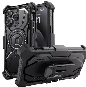 For iPhone 16 Pro Max 15 14 13 12 11 Heavy Duty Defender Case Belt Clip Holster