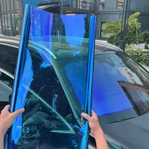 Blue Car Windshield Sun Film, UV Protection, Self-Adhesive, Heat Insulation, Privacy, Scratch Resistant, Enhances Driving Comfort, Car Windshield Sunshade