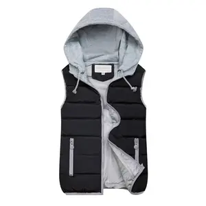 Women's Puffer Vest Zip Up Quilted Padded Winter Sleeveless Hooded Gilet Warm Jacket Outerwear