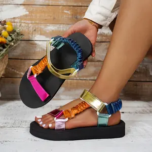 New Summer Women'S Color-Blocking Lightweight Thick-Soled Sandals, Women Shoes