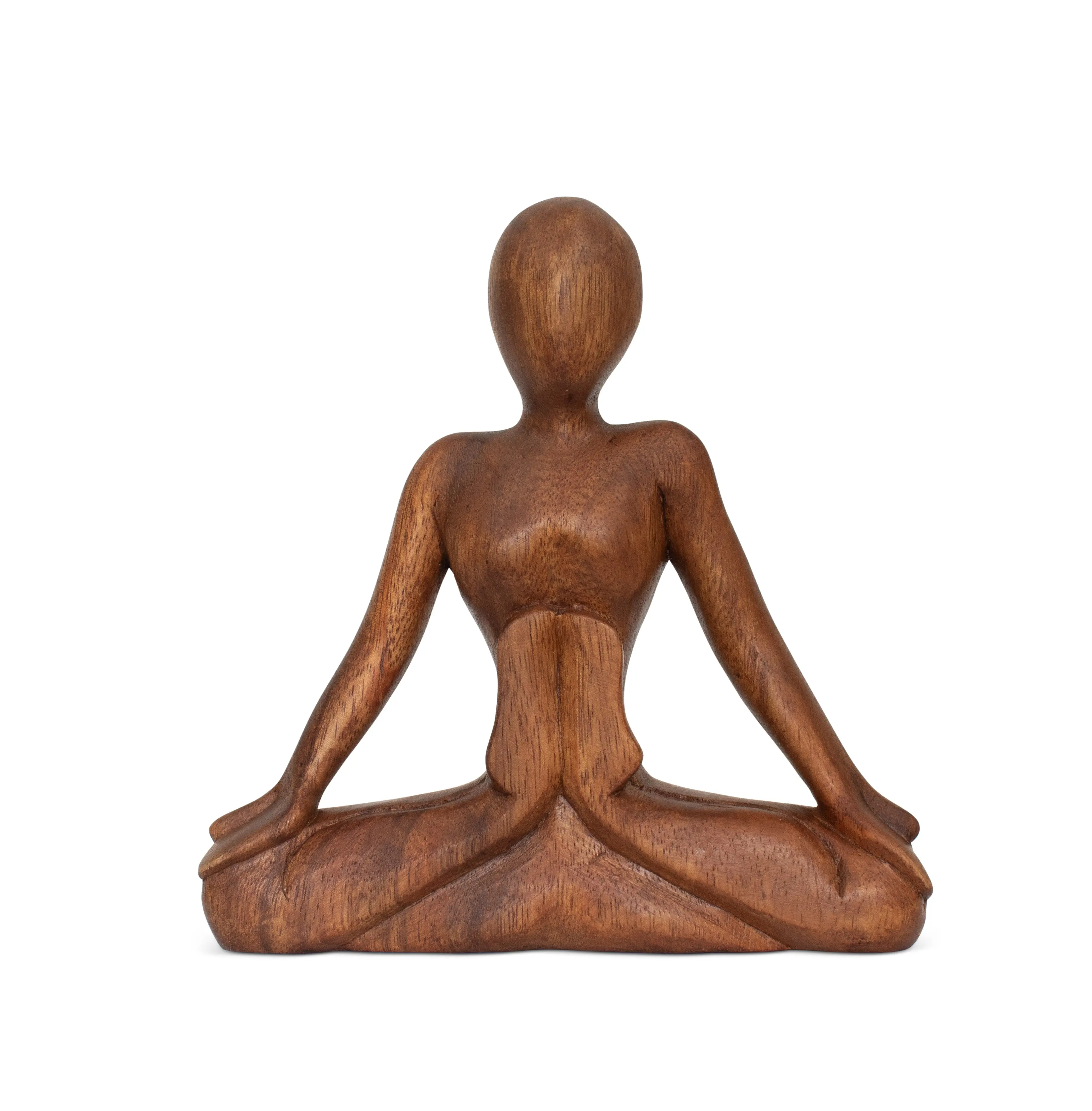 8" Wooden Handmade Mini Yoga Figurines, Yoga Pose Statue, Yoga Room Studio Decor, Mindful Home Decor Yogi Gift, Decorative Shelf Decor Objects, Zen Inspired - Cobbler's Pose