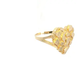14k Large Heart Shape Nugget Ring