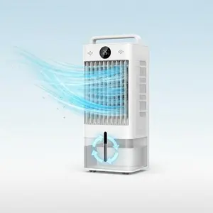 10L Portable Air Conditioners, Swamp Cooler Evaporative Air Cooler with Touch Key and Remote Control, 90°+90° Oscillation, LED Screen, Energy-Efficient 45w, US Standard 120v 60Hz