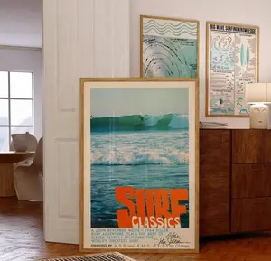 (No Frame) 3 vintage Surfer magazine poster, coastal cowgirl, surfs up print, beachy room decor, retro surfing photography, surfboard, east coast print1