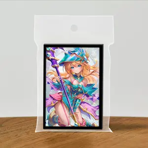100PCS Holographic Anime Card Sleeve Protector for YGO Mini Photo Card Protector 63x90mm Best Gift
