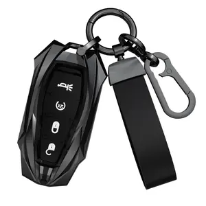 Fit For Dodge Ram 1500 Zinc Alloy Key Fob Cover Luxury 4/5 Button Case with Keychain