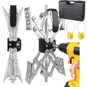 X-Shaped RV Stabilizer Wheel Chock (Allow Drill Adjust) Dual Axel RV Travel Trailer Camper Tire While Camping -2 Pack