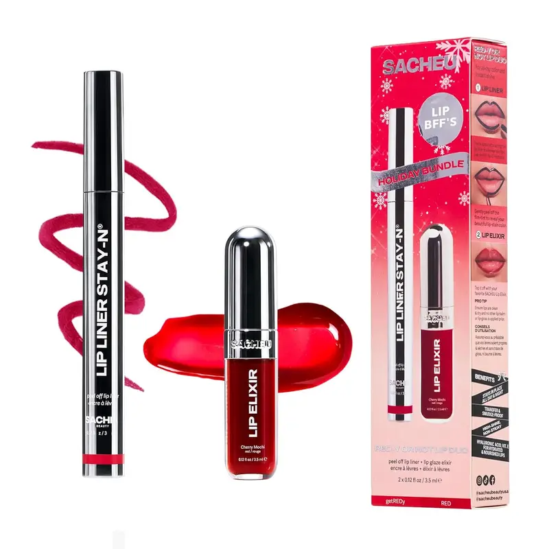 RED-Y OR NOT Lip DUO: Lip Liner STAY-N & Lip Glaze Elixir DUO