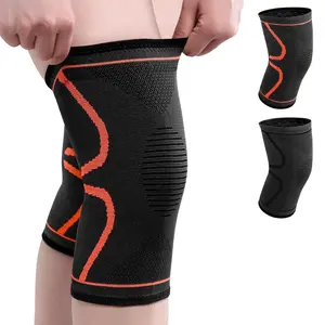 2 PCS ​High-Elasticity Unisex Wrap Knee Brace, Breathable Knit Support Sleeve with Artemisia Warmth for Sports & Running, Adjustable Compression Strap for Basketball, Hiking, Joint Pain Relief (black)​