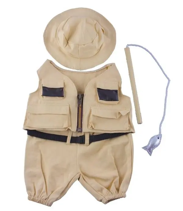 Build a Teddy Bear Plushie Custom fisherman - Personalized Outfit for 16" Bears