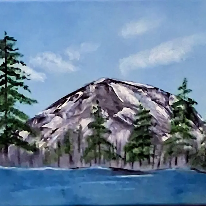 Original 8x10 Signed Free-Hand Oil Painting - End of Summer Lake Days Simple Landscape for Home Decoration, Ideal for Art Enthusiasts, Evokes Peaceful Comfort Memories