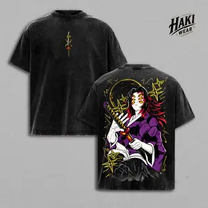 Kokushibo Demon Slayer shirt, Kimetsu no Yaiba upper moon anime graphic tee, dark streetwear vintage beige oversized unisex gift