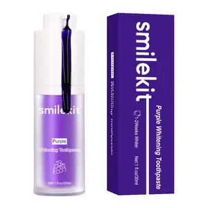 1-Pack PURPLE Whitening Toothpaste, Grape Flavor, Deep Cleaning, Gentle Non-Irritating, Fresh Breath, Travel Portable, Home Use, Gentle Formula, Oral Hygiene Essentials