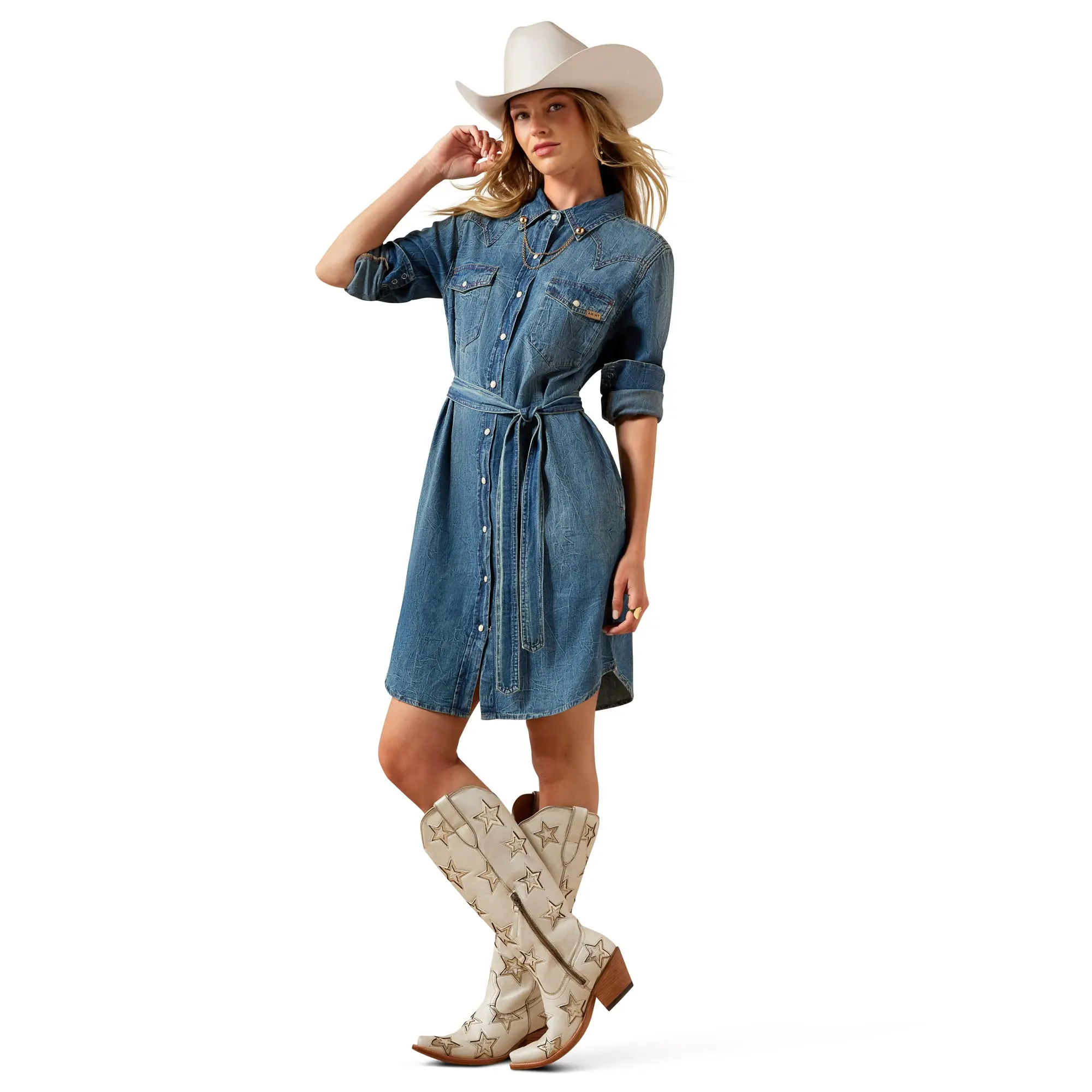 Ariat Ladies Americana Clovis Wash Denim Dress 10079209