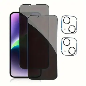 2Pack for iPhone 11/12/13/14/15/16 promax Privacy Screen Protector Anti-Spy Tempered Glass Film 9H 6.1 inch Hardness Upgrade Edge Protection Easy Installation Bubble Free