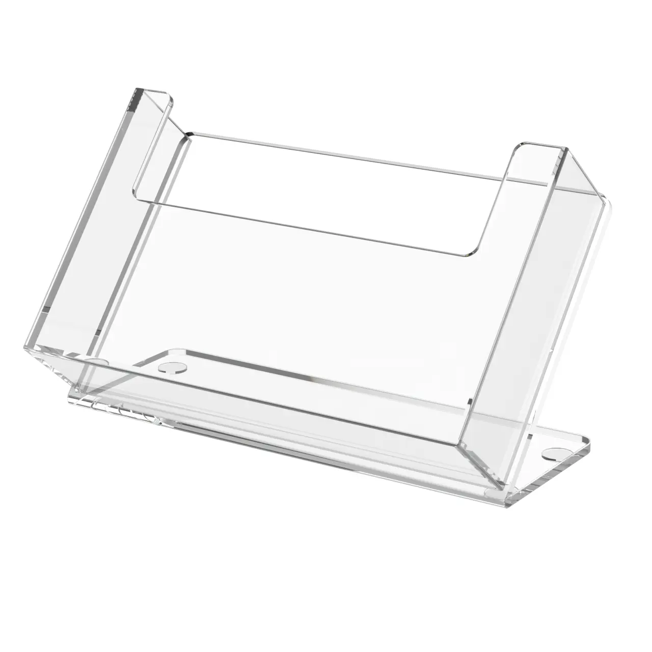 6"W Postcard Holder Slant Back Clear Acrylic Countertop Index Card Display by 321 Plastics