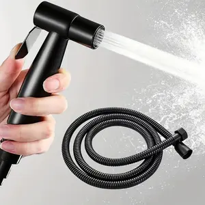 Stainless Steel Toilet Seat Sprayer Set, Handheld Spray Gun with 59.06 Inch Hose, Bathroom Bidet Sprayer, Ideal for Women Hygiene, Diaper Cleaner, Toilet Bidet Attachment
