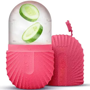 Ice Roller for Face and Eye Glow Naturally and Skincare, Ice Face Roller, Ice Facial Cube, Gua Sha Face Massage, Ice Roller Face for Beauty and Skin Care Gift for Men & Women Face Ice Roller (Pink)