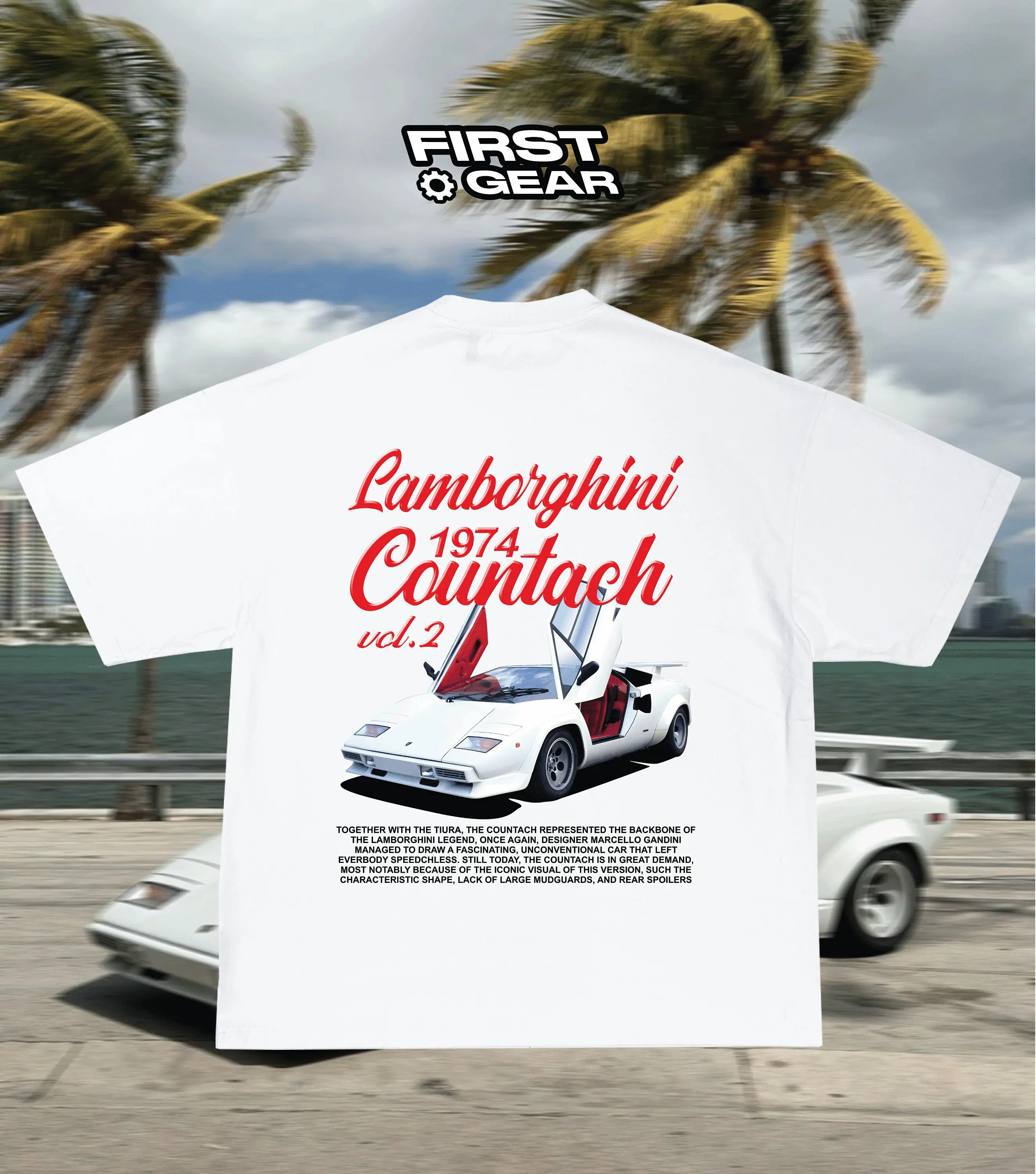 Lamborghini Countach - 1974 Print Original Art Car Shirt Poster Type ...