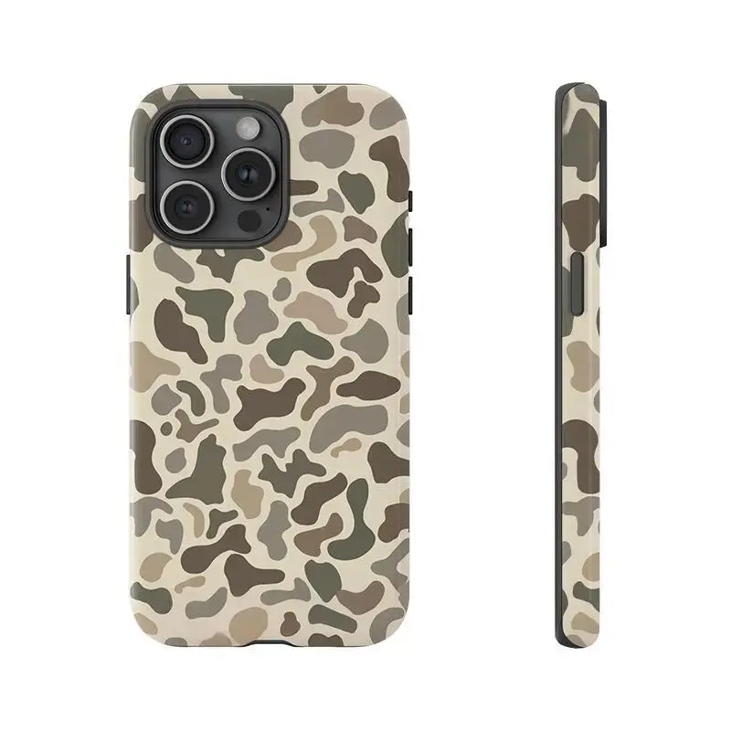 Mobile Phone Case Cover: Camouflage Pattern, Shockproof and Durable Double-layer Soft and Hard PC Frame Hard Design,phone Case Suitable for Iphone 11/12/13/14/15/16/17 Pro Promax, Reinforced Edge, Mobile Phone Frame Protective Case, Adventure Enthusiasts