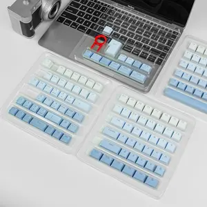 ZIFRIEND Gradient Blue Keycap, Keycap For Mechanical Keyboard, Gaming Room Supplies,Set PBT 132-Key（Only keycap, Not include a keyboard）