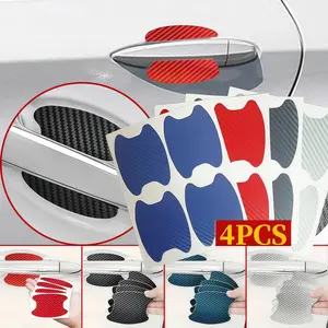 4Pcs/Set Car Door Sticker Carbon Scratches Resistant Cover Film Exterior Styling Car Accessories Car Decals